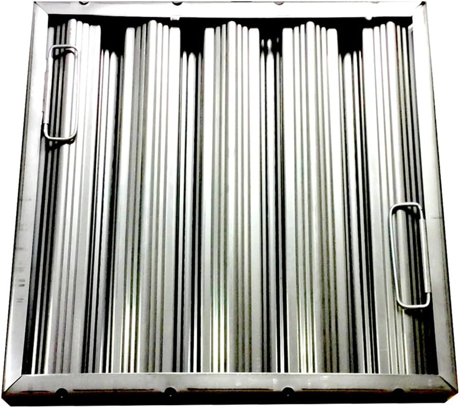 20" tall x 20" wide x 2" Trine Heavy Duty Aluminum Restaurant Hood Baffle Filter (Dual Riveted/Ridged Baffle)