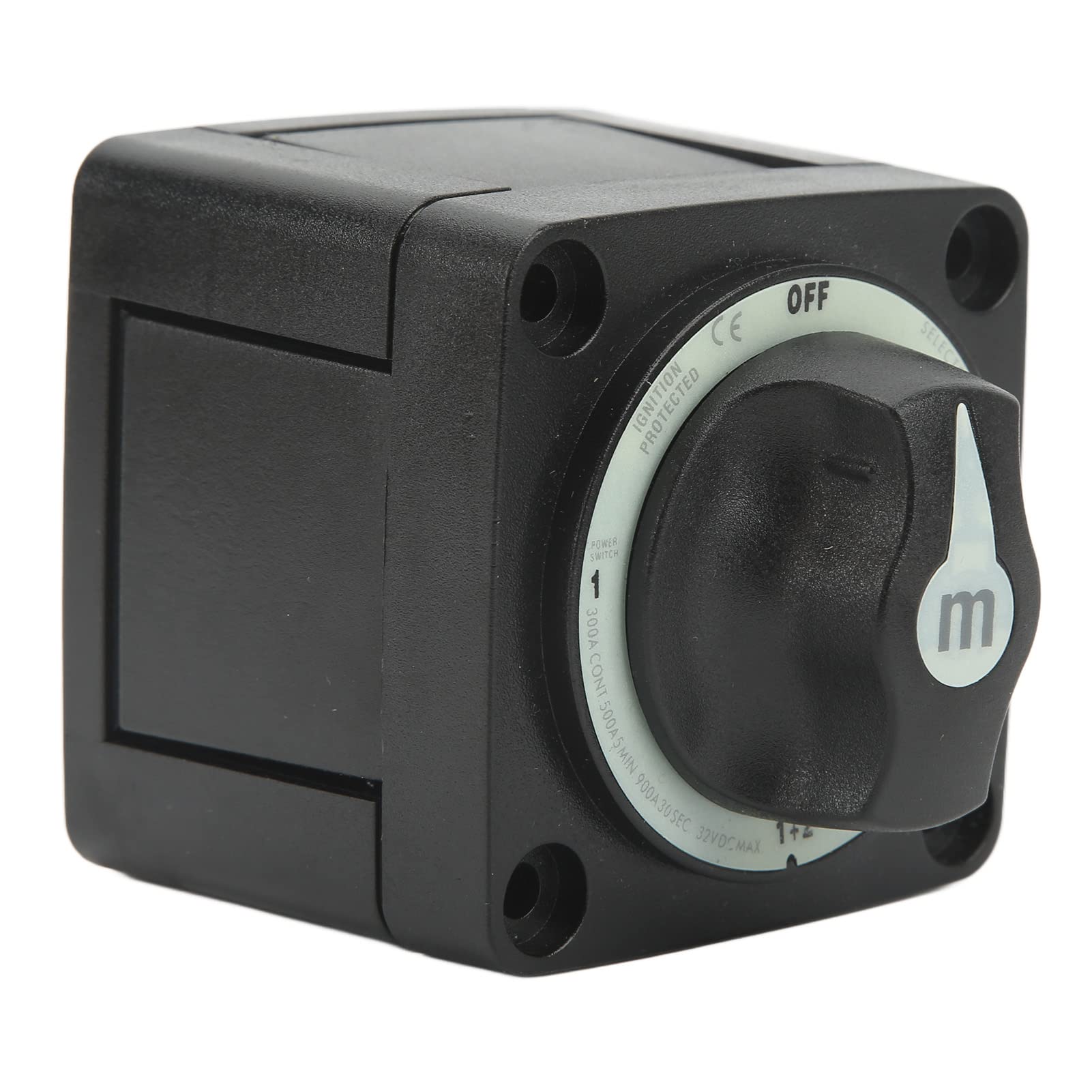 Battery Disconnect Switch, Marine Battery Selector Switch 4 Position Battery Isolator Power Circuit Cut Off Switch Battery Disconnect Master Power Cut Off Switch for Boat ATV Car