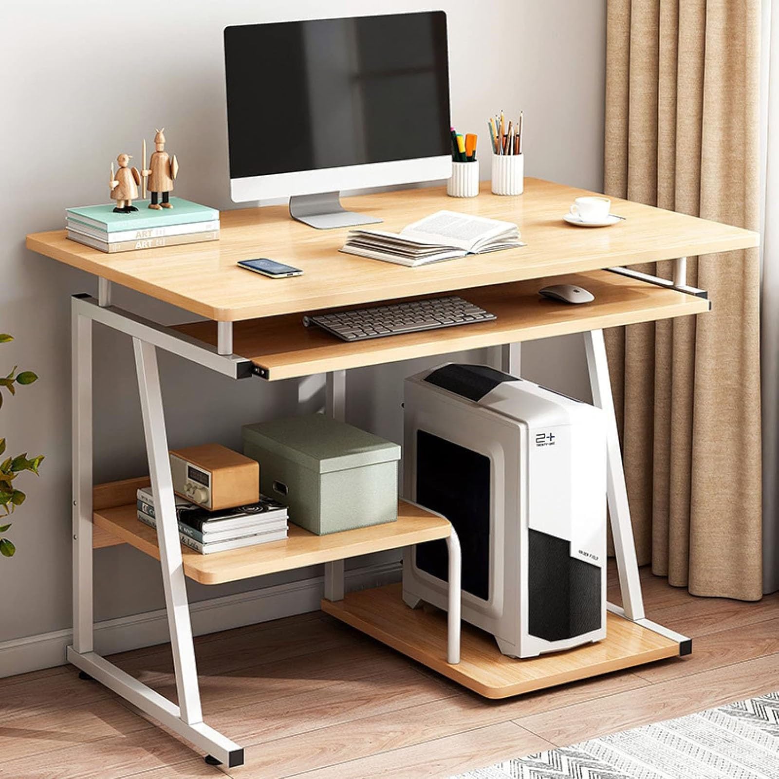 Bureau de bureau à domicile moderne 60x40cm pour coin télétravail et étude