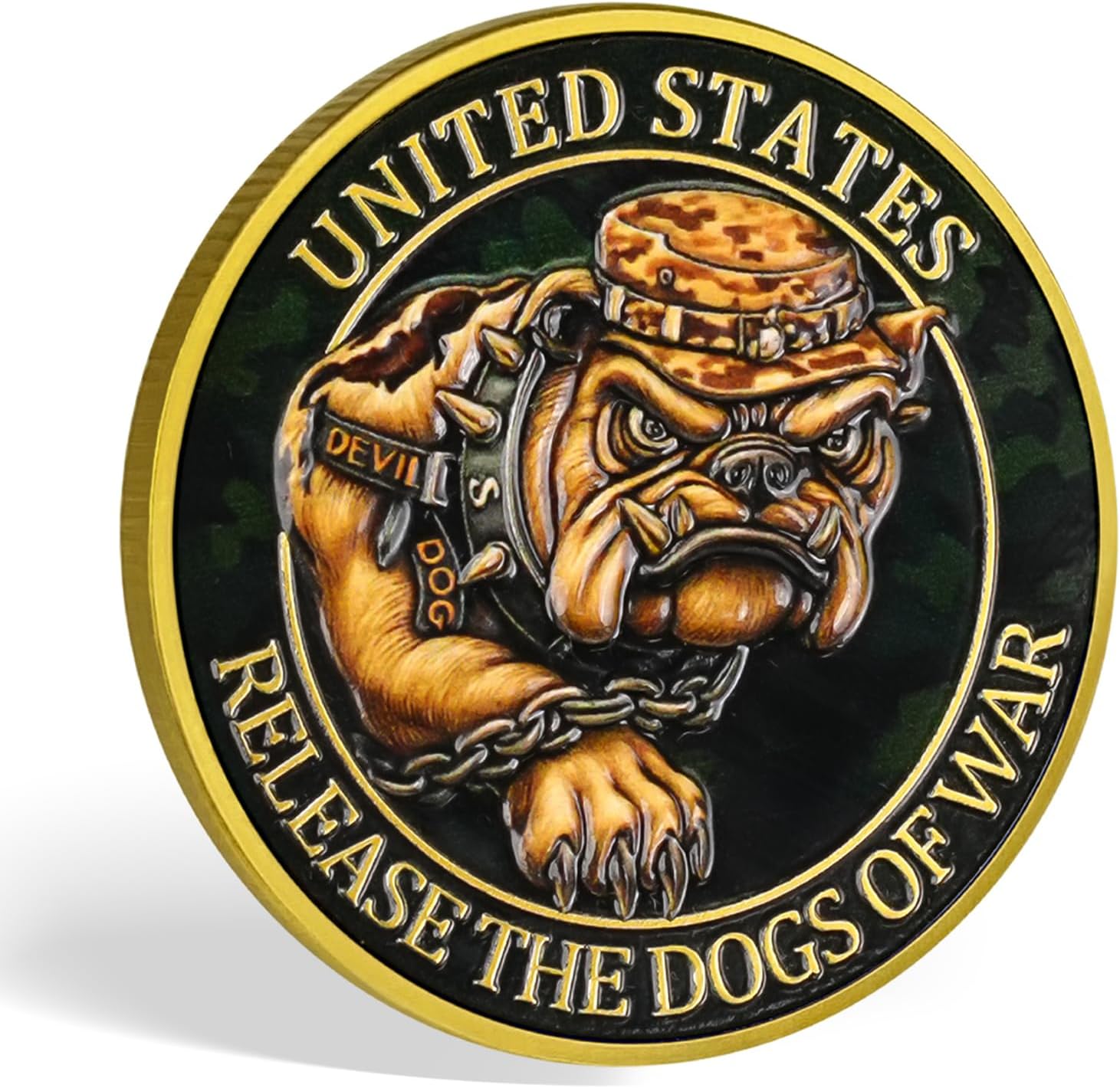 AtSKnSK Marine Corps Challenge Coin Release The Dogs of War Design Honor, Courage, Commitment Military Collectible Coin to Honor The Fallen Heroes (1 PC)