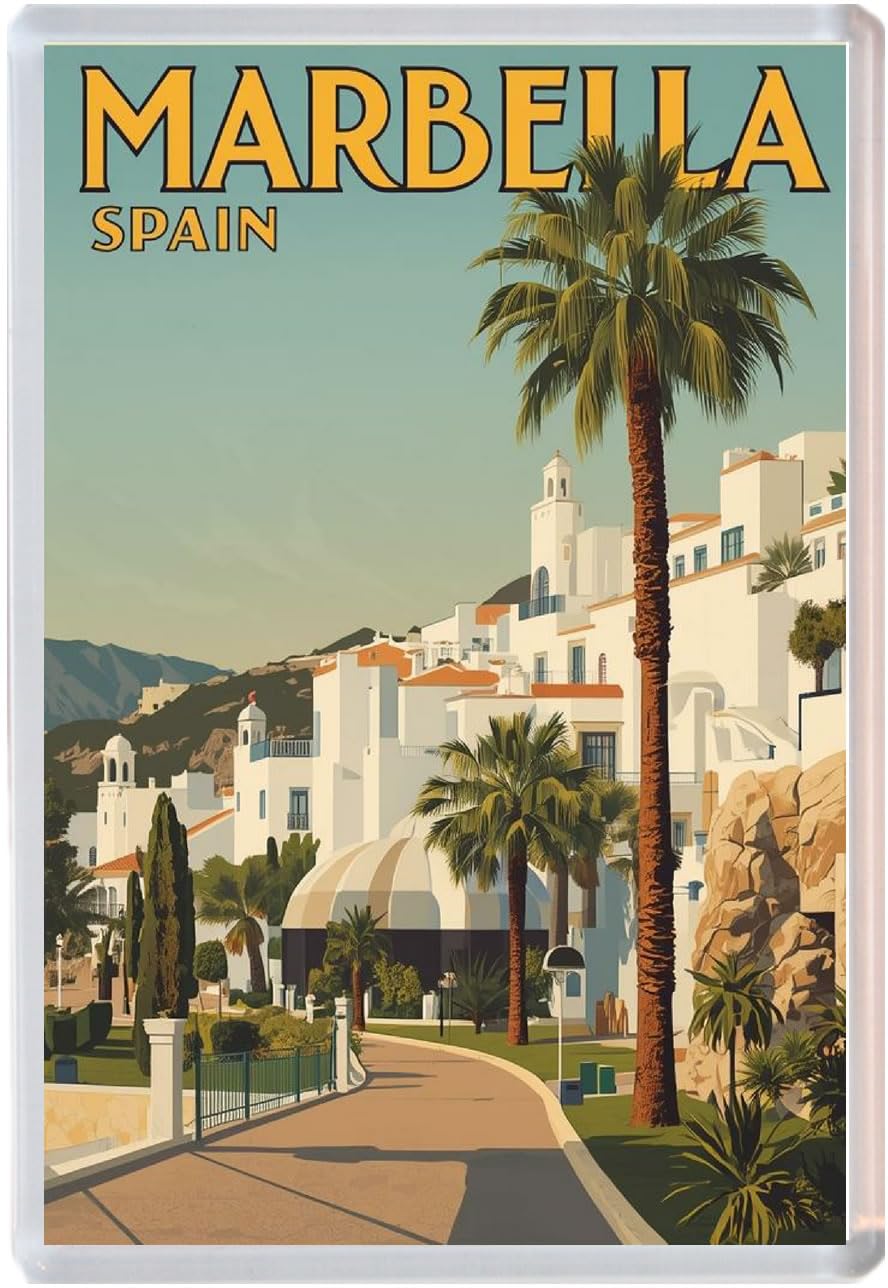 Marbella - Spain - Jumbo Artistic Fridge Magnet 96 x 67mm BBSFHM3016