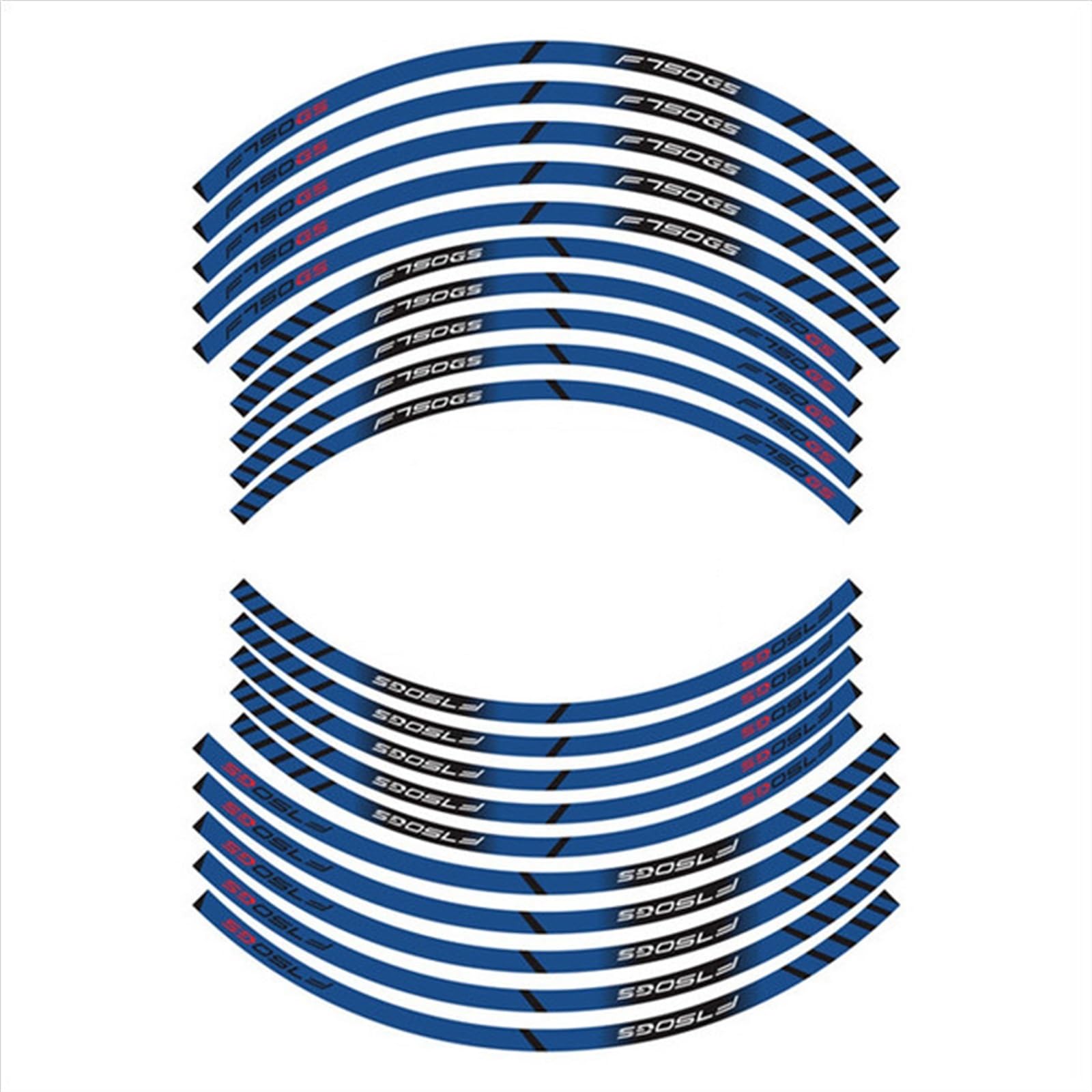 Frynuzb A3 Applique For F750gs Reflective Stickers For Motorcycle Inner Wheel Rim Stickers(A3)