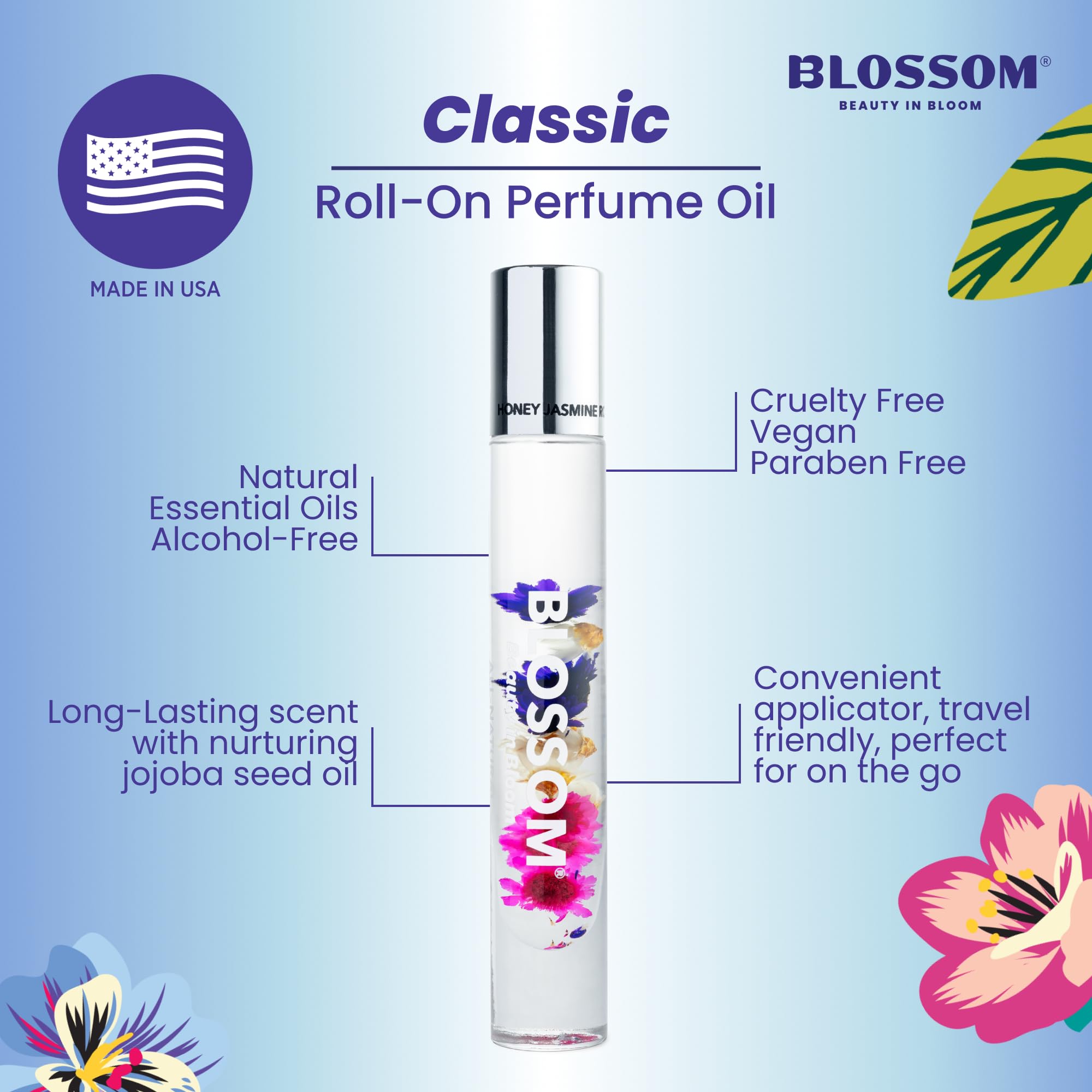 Amazon.com : Blossom Roll on Perfume for Women Alcohol Free