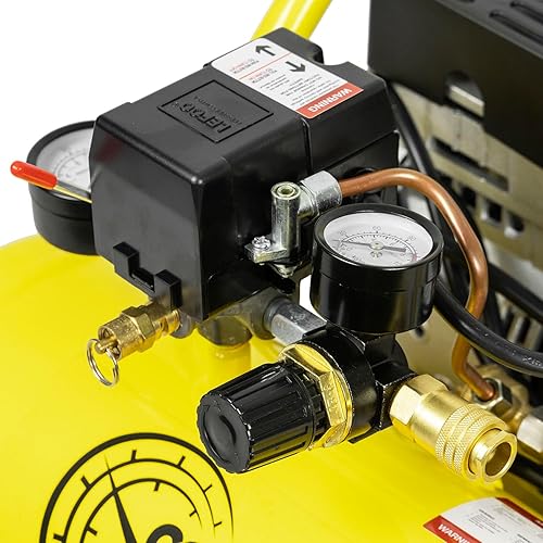 Miniatura 5 de Compresores de aire libres de aceite de 2 galones 1 HP portátil mano llevar 110V 125 PSI 4.9 CFM compresor fuente CS750-08