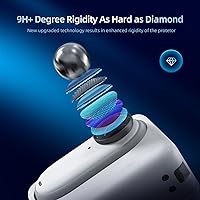 Vista 9 de Funda protectora de silicona, protector de pantalla y lente para Insta360 GO 3 (negro)