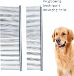 Stainless Steel Pet Comb | Professional Detangling Grooming Tool for Dogs & Cats | Removes Knots, Mats, Tangles | Long-Haired Pets | Home Grooming Kit (7.48" x 1.18")