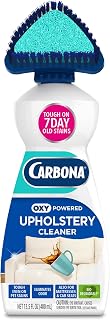 Carbona Oxy Powered Upholstery Cleaner with Brush & Sponge (13.5 Fl Oz), Stain Remover for Couches, Car Seats & Mattresses. Fast Formula, No Residue
