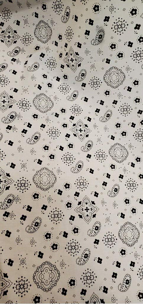 Sedona Designz Bandana Print Poly Cotton Fabric – 58" Wide, Soft & Breathable Material – Durable & Wrinkle-Resistant for Crafts, Apparel & DIY Projects