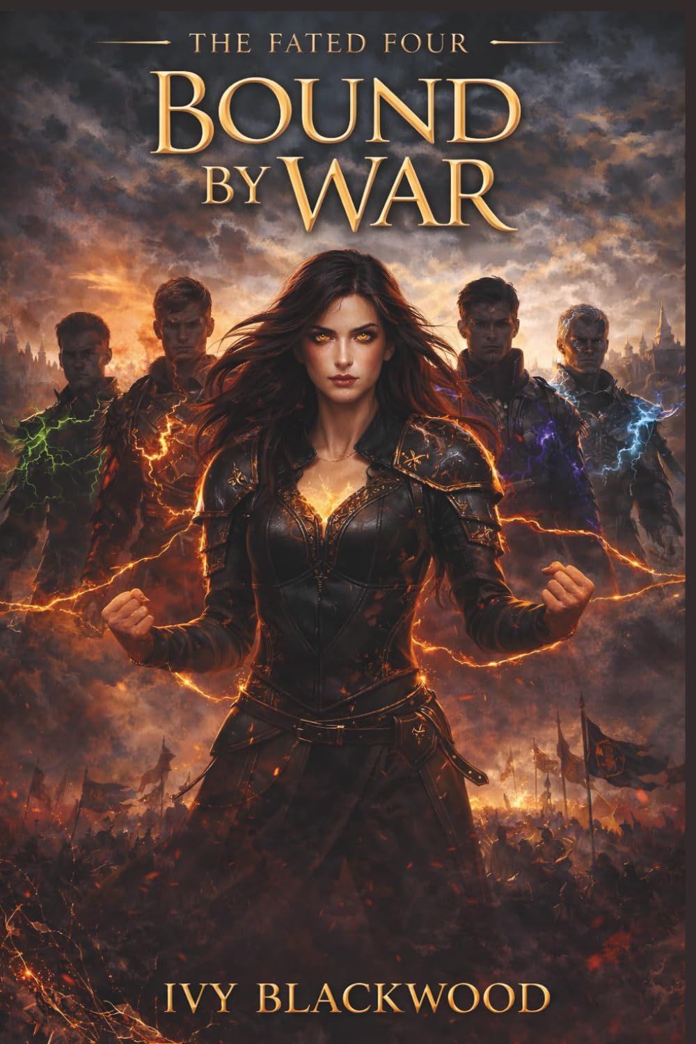 Bound by War: A Reverse Harem Paranormal Romance (The Fated Four Book 3)