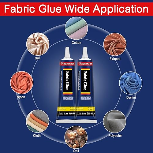 Miniatura 3 de Pegamento para tela, pegamento permanente transparente lavable para todas las telas, algodón, franela, mezclilla, cuero, poliéster, reparación de