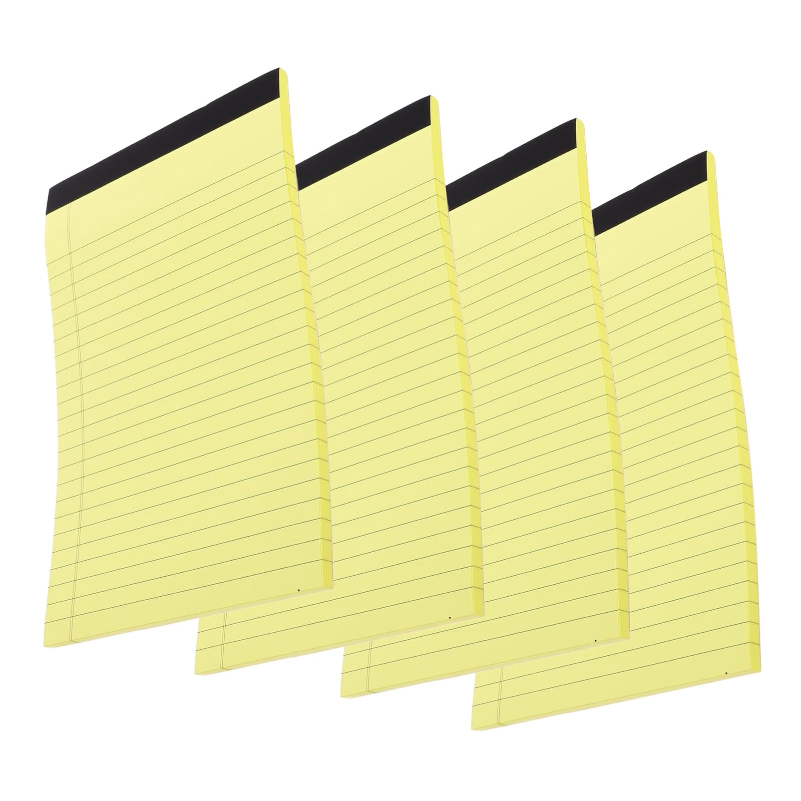 ECVUKQ 4 PCS A4 Legal Pad, Yellow Notepad Ruled Lined Paper Pad Double Side with 30 Sheets Per for School Office Business for Taking Notes And Reminders