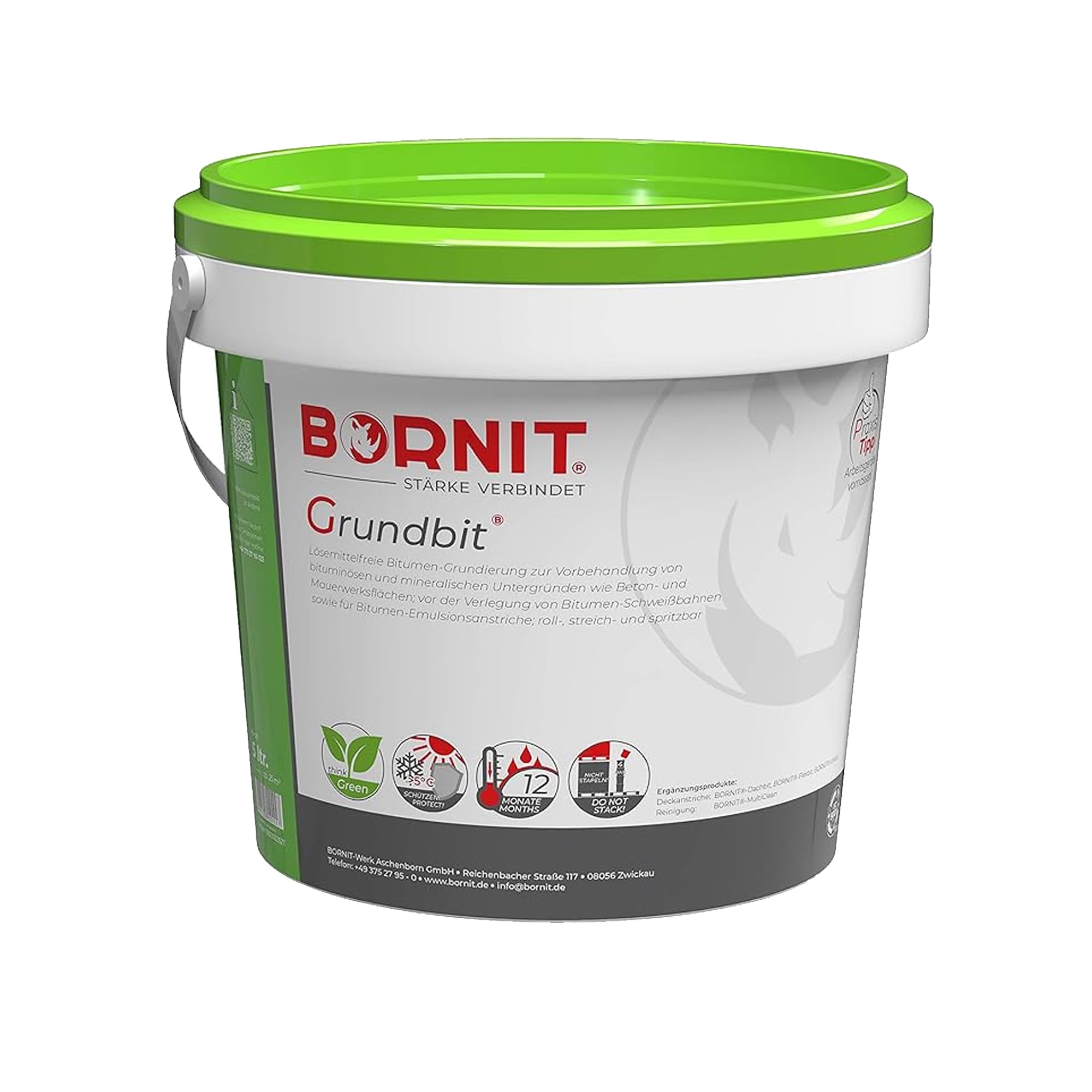 BORNIT Grundbit Grundierung Bitumen Voranstrich 5L – lösemittelfrei, Innen & Außen