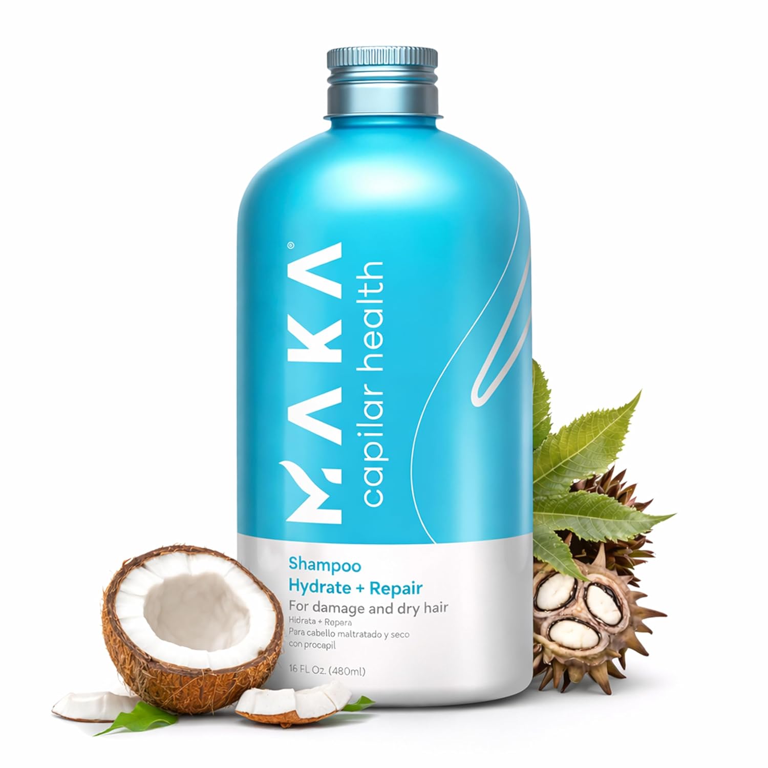 Moisturizing Shampoo for Dry & Damaged Hair - Hydrating & Repairing for Women & Men, Restores Moisture, Reduces Frizz & Split Ends, Gentle Sulfate-Free Cleanse, 16 Fl Oz