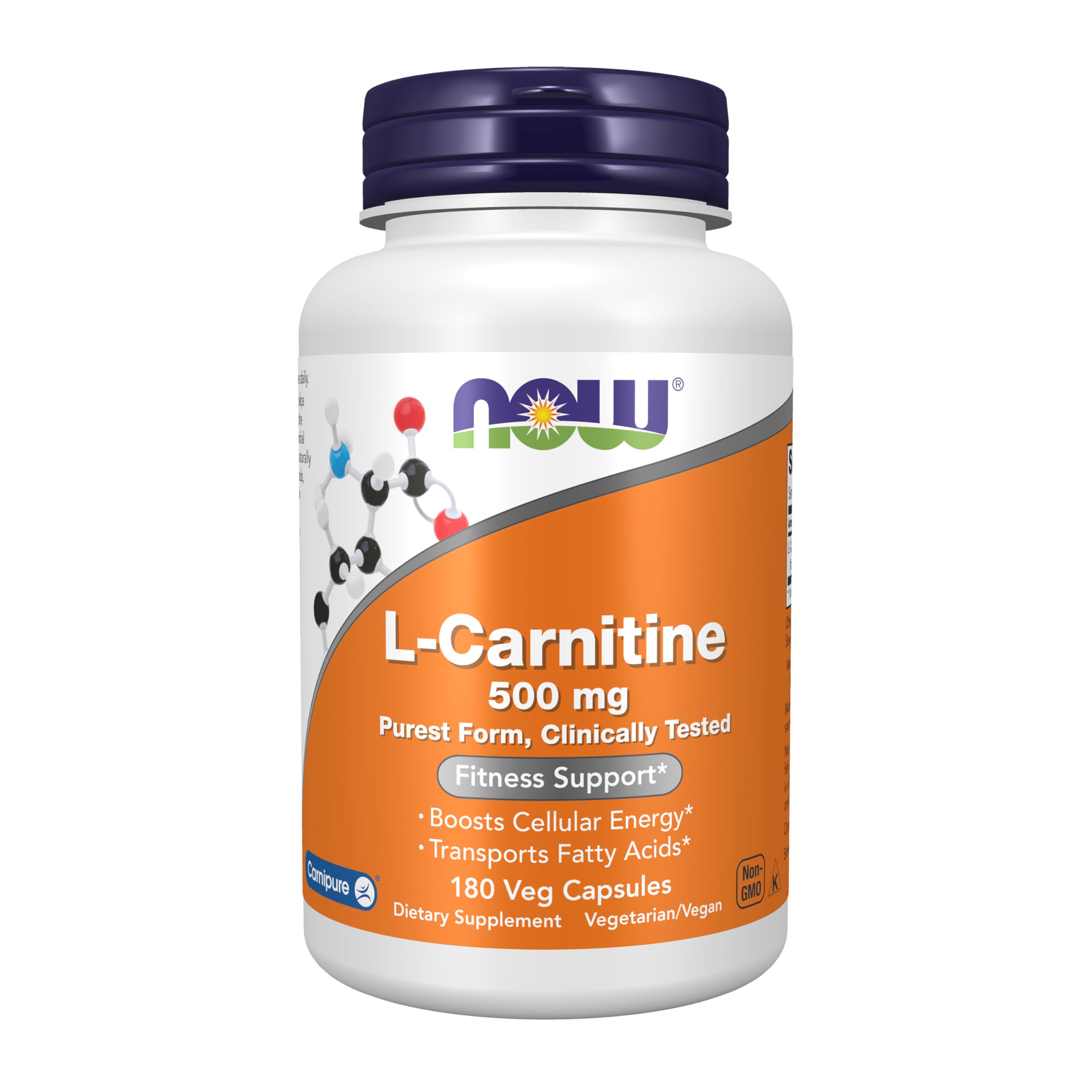 Amazon.com: NOW Foods Suplementos, L-carnitina 500 mg, forma más pura,  aminoácidos, soporte de fitness*, 180 cápsulas vegetales : Salud y Hogar