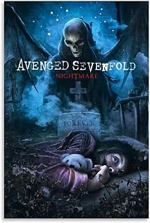 Avenged Sevenfold Nightmare Poster Canvas Art Poster Bedroom Decor Posters 12x18inch(30x45cm)