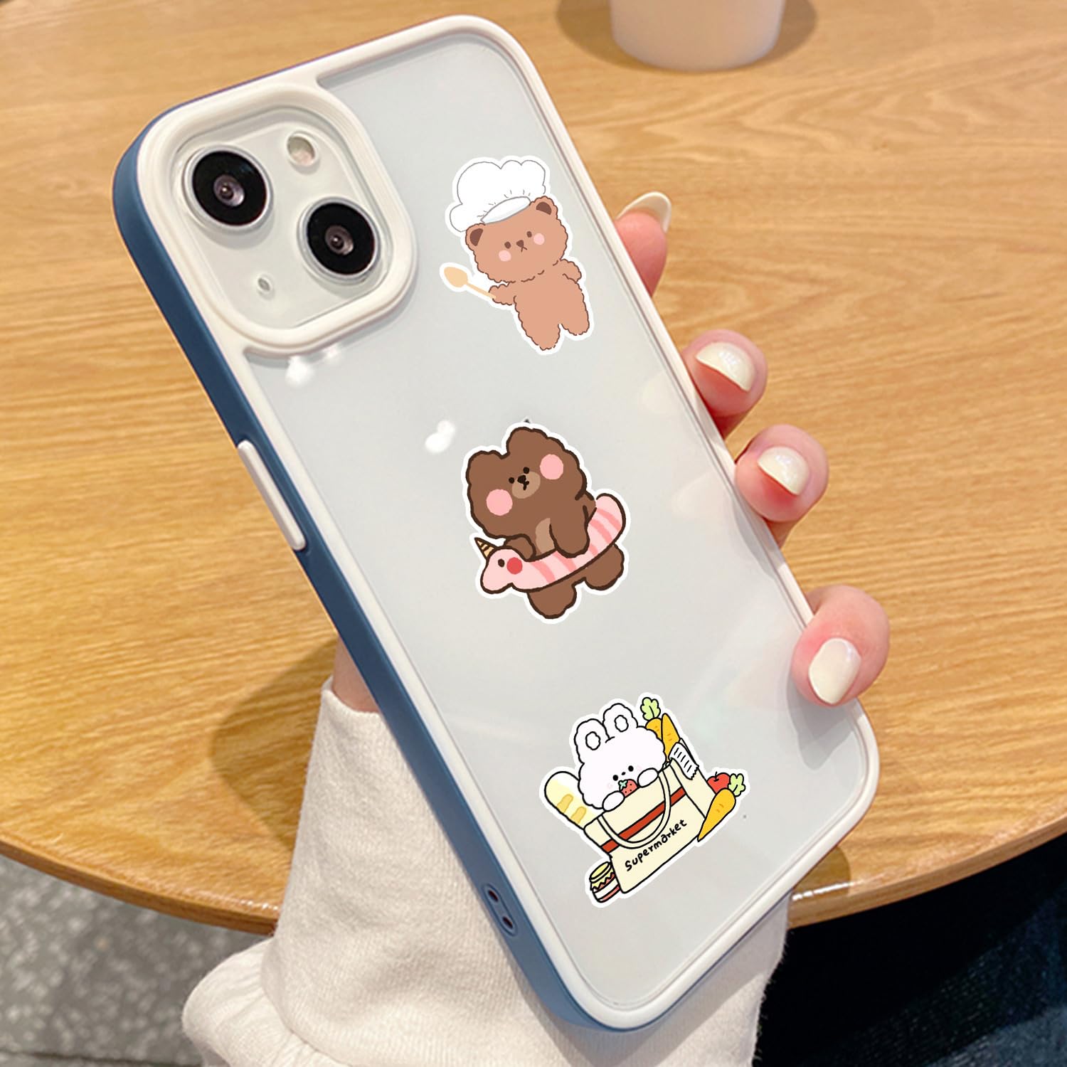 LYLSDSB 50 Adesivi Simpatici Orsetti Kawaii – Impermeabili Per Laptop, Valigia, Auto, Skateboard – Vinile Colorato