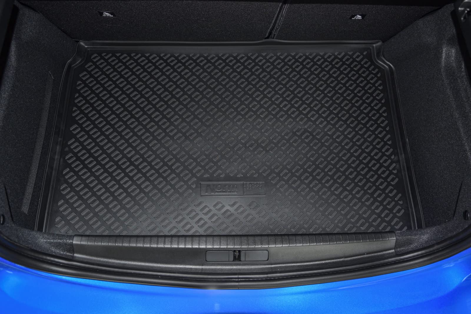 J&J AUTOMOTIVE | Tapis De Coffre en Caoutchouc TPE Toutes Saisons pour 208 Depuis 2019 Bord Haut Noir Antidérapant Toutes Saisons Adapté Animaux de Compagnie - 2