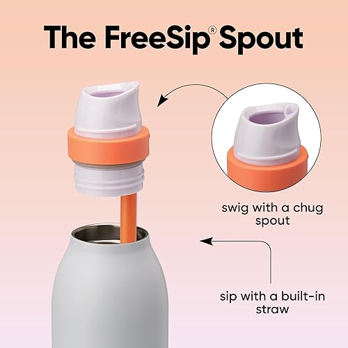 Miniatura 2 de Owala FreeSip Twist Insulated Stainless Steel Water Bottle with Straw for Sports and Travel, BPA-Free, 24-oz, Sweet Pea