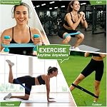 Slim Panda Resistance Bands, Set of 5 Skin-Friendly Resistance Loop Exercise Bands with 5 Strengths for Physical Therapy, Yoga, Pilates, Strength Training, Home Fitness & Gym - Carrying Case Included