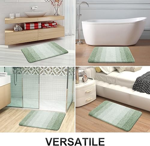 Miniatura 257 de OLANLY Juego de 2 alfombras de baño de 2 piezas, alfombras de baño de microfibra suave y absorbente y alfombra de inodoro con contorno