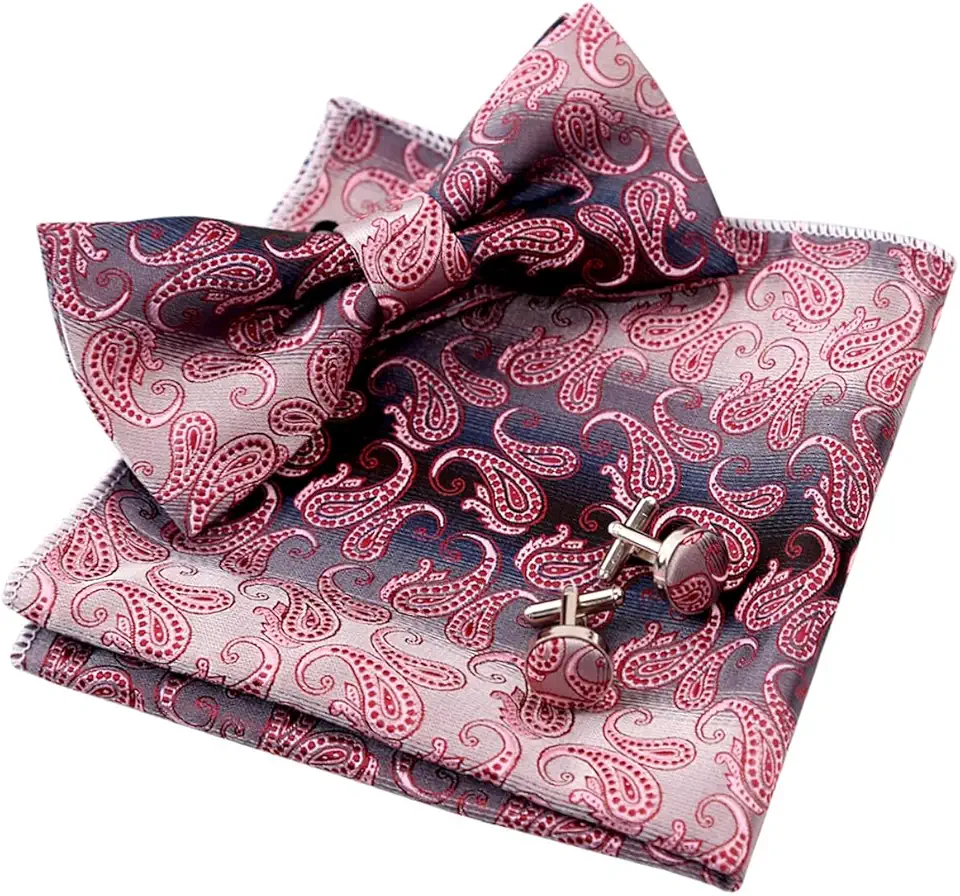 Gravata borboleta masculina clássica ajustável pré-amarrada