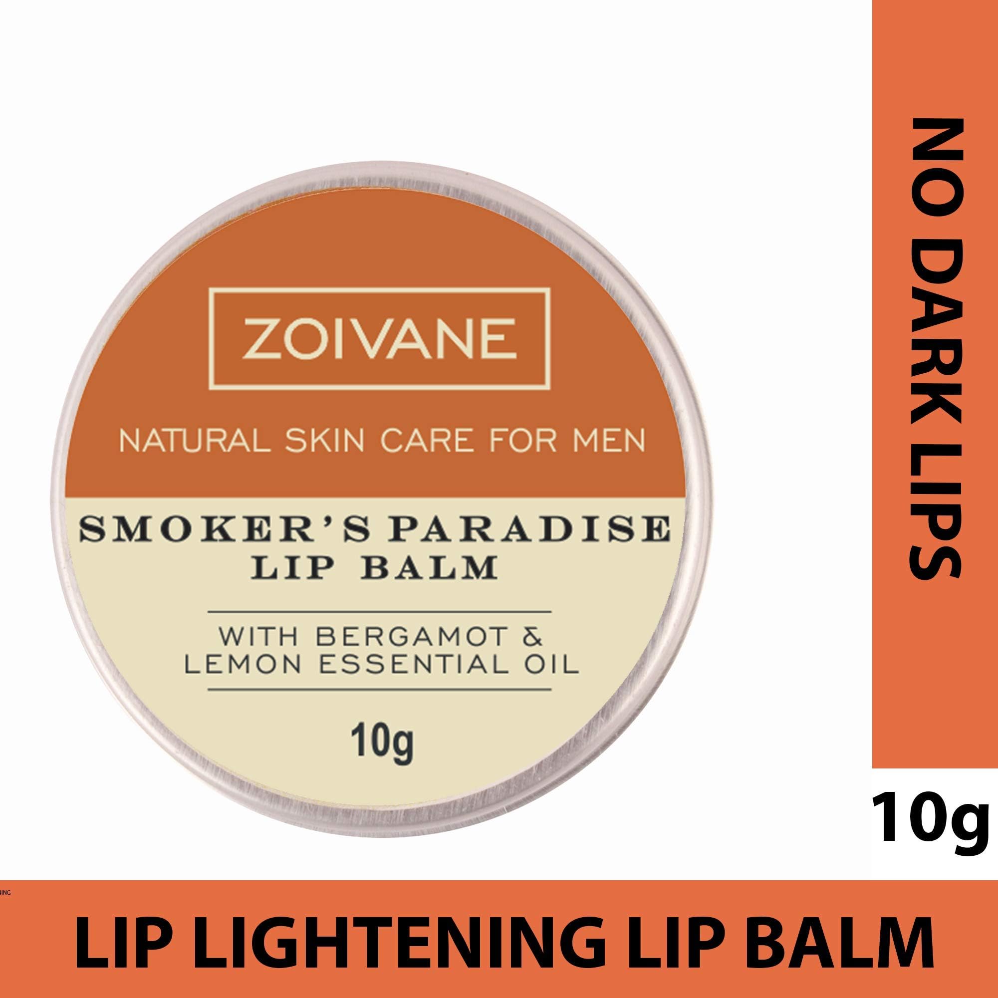 Zoivane Men Lip Balm For Dark And Shine- Free Lips - Lemon And Bergamot Essential Oil ,10G