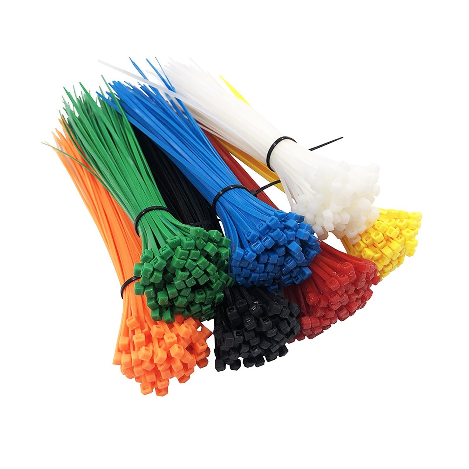100 Stück/Beutel, 8 Farben, selbstsichernde Nylon-Draht-Kabelbinder, Kabelbinder, Weiß, Schwarz, Organizer zum Befestigen von Kabeln (Farbe: 9 Farben 900 Stück, Größe: 3 x 100) (Gelb 100 Stück 3 x 1