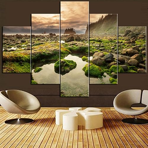 Vista 111 de Paisaje de 5 piezas pintura sobre lienzo