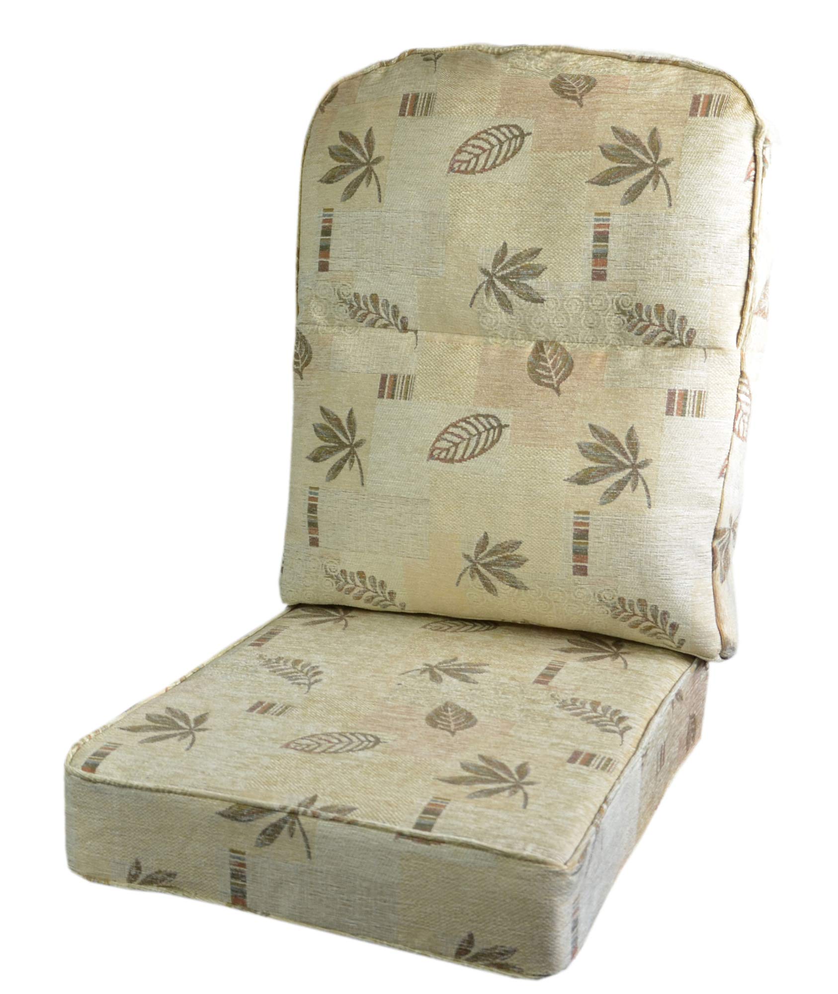 Replacement Cane Furniture DELUXE PIPED - CHAIR/SOFA/SUITE CUSHIONS ONLY Wicker Rattan Conservatory (Delamere Gold)