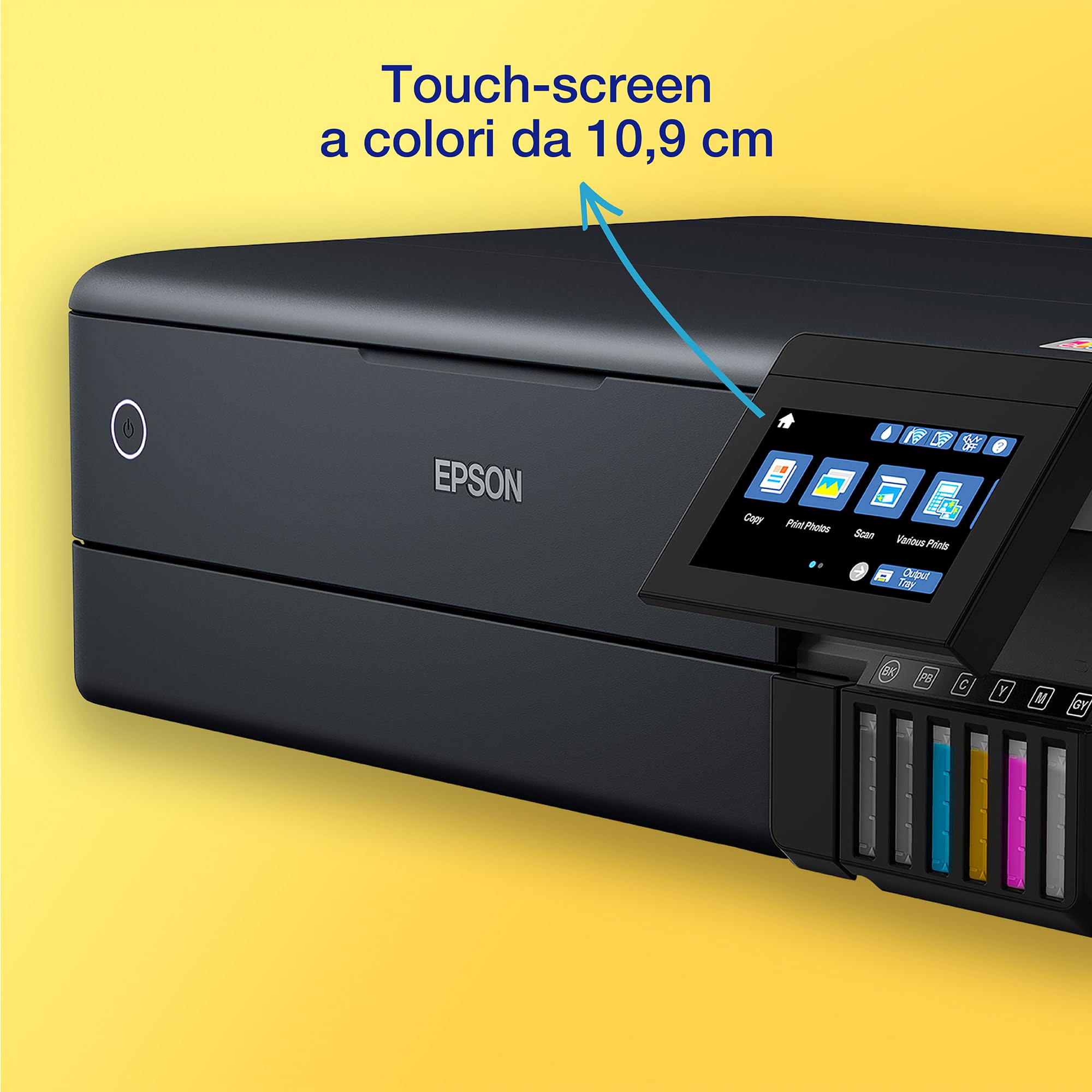 Epson EcoTank ET-8550 Stampante a Serbatoi 6 Colori Wi-Fi A3+ Fotografica Touch-screen 10.9 cm