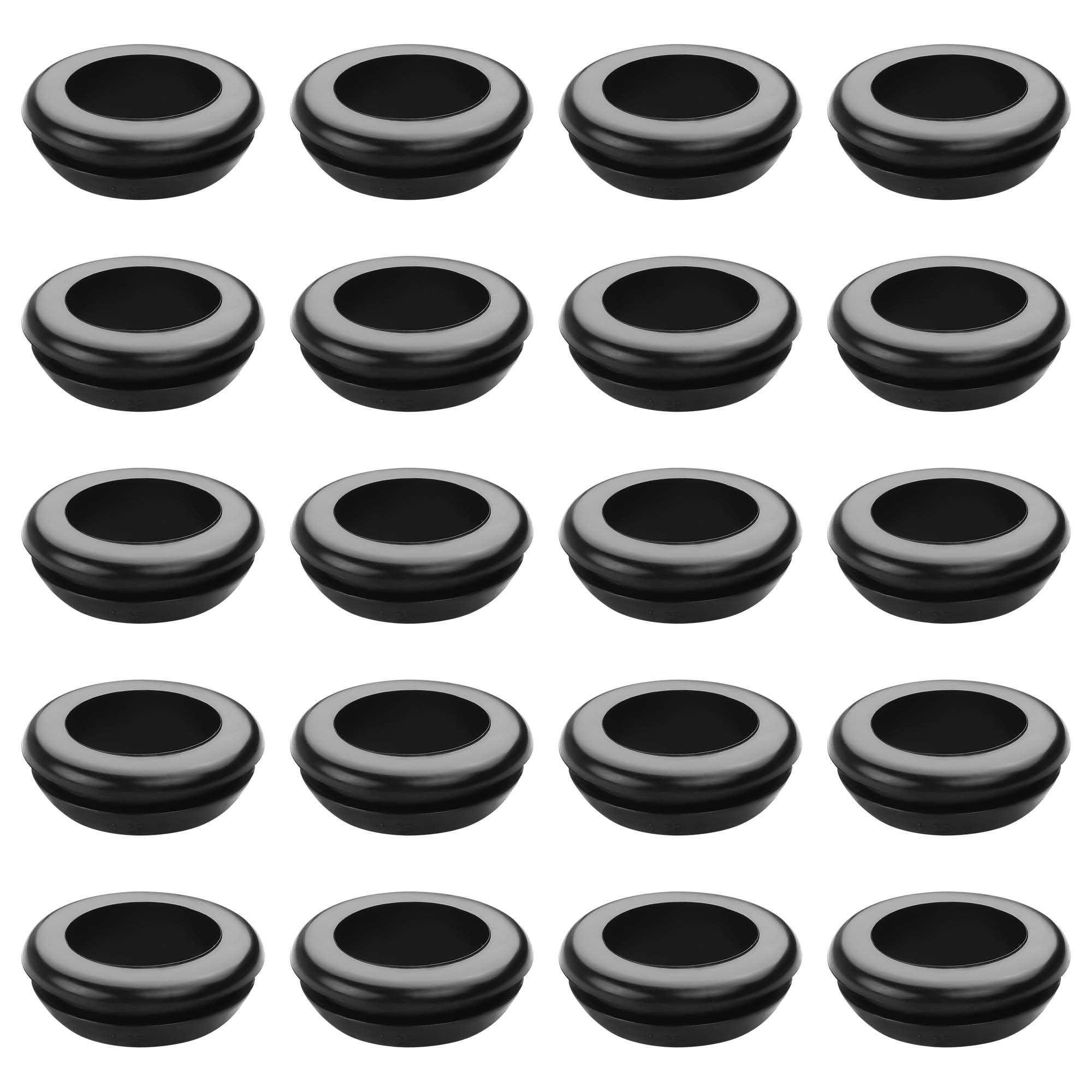 GINTOOYUN 20 Pcs 17mm Rubber Grommets, 0.67 Inch Inner Diameter Rubber Hole Grommets for Wires Cables, Plugs, and Firewalls (25mm)