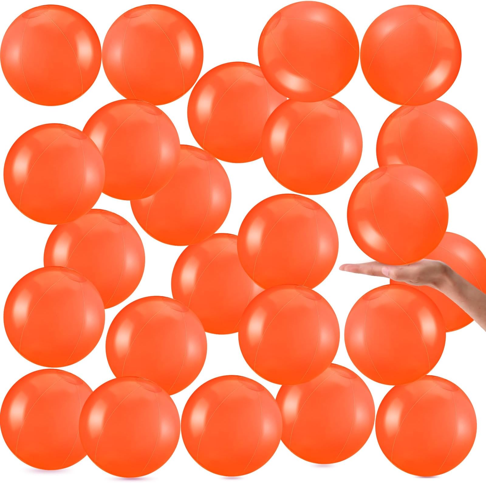 Yinder 24 Pieces Inflatable Clear Beach Ball 6 Inches Mini Beach Balls for Kids Bulk Swimming Pool Theme Party Ball for Hawaiian Tropical Theme Party Decorations Favors Supplies(24 Pcs)