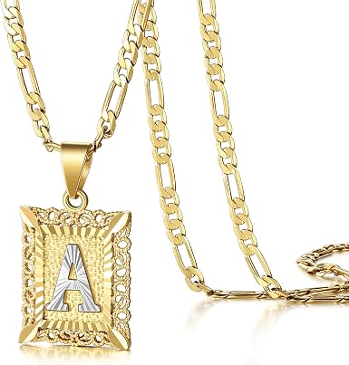 KissYan Initial Letter Pendant Necklace 