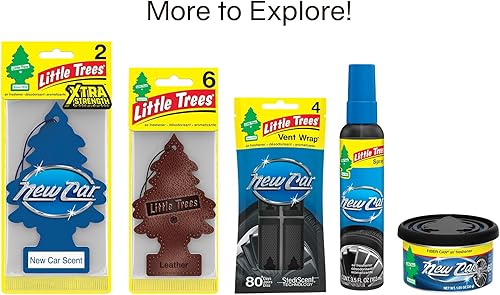 Miniatura 7 de LITTLE TREES Ambientador para coche árbol colgante que proporciona un aroma de larga duración para el automóvil o el hogar aroma de coche nuevo 6