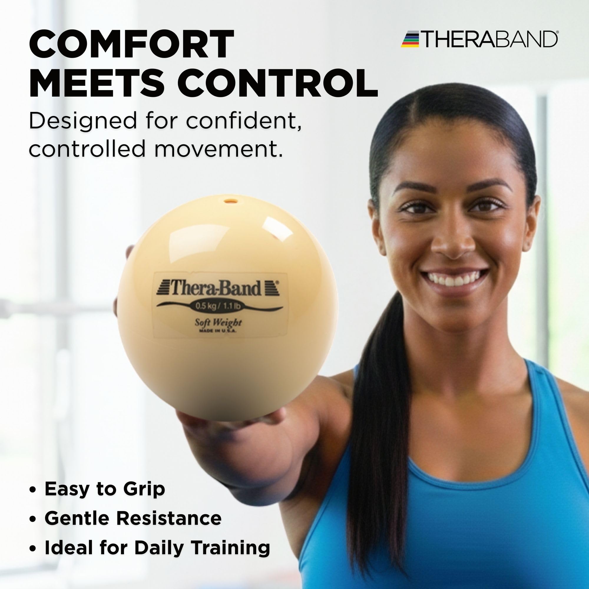 Theraband Ballon d'exercice Doux de 11,4 cm de diamètre pour la Musculation et la rééducation, Pilates, Yoga, Exercices de tonification, équipement d'exercice à Domicile