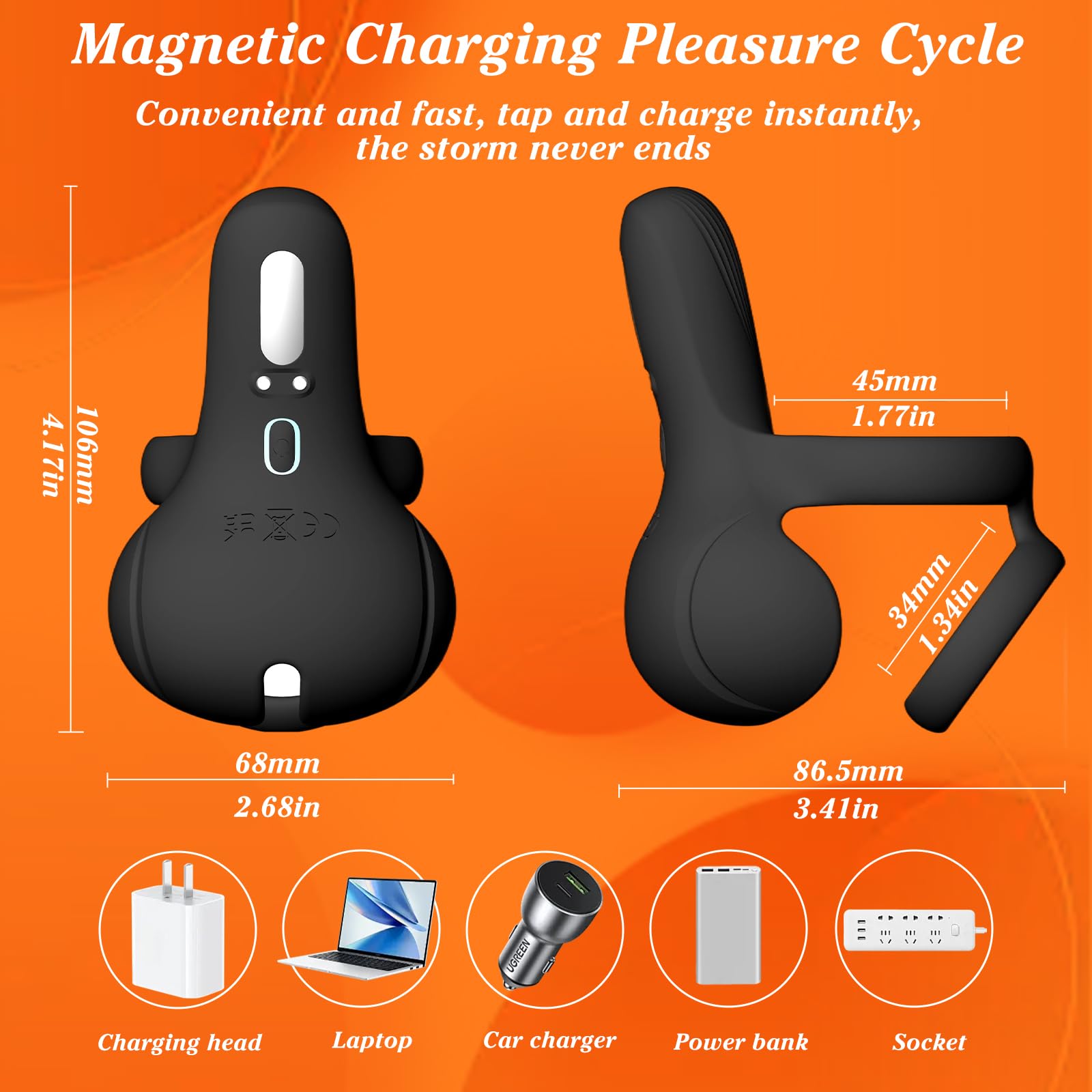 3 en 1 Anneau Pénien Vibrant pour Homme, Anneaux de Pénis Vibrant avec 2 Anneaux avec 10 Modes de Vibration, Jouet Adulte | Sextoy Masculin pour la Stimulation de Testicule, Érection—Non Télécommande