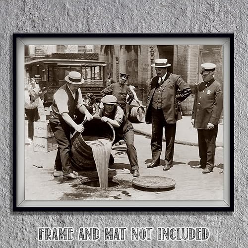 Miniatura 8 de Dump It All Póster sin marco de 11 x 14 pulgadas, fotos retro vintage de los años 20 para bar clandestino y contrabandistas. Fotografía en blanco y