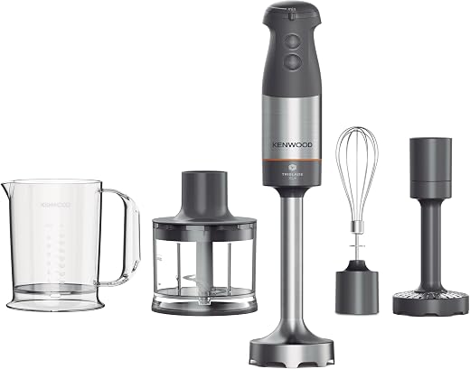 Kenwood Handmixer HBM60.307GY mit abnehmbarem Glasbehälter