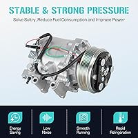 Vista 4 de Compresor de CA con embrague de A/C para Honda Civic 1.8L 2012 2013 2014 2015, se adapta a Acura ILX 2.0L 2013 2014 2015, CO 9779C, 16003527-101