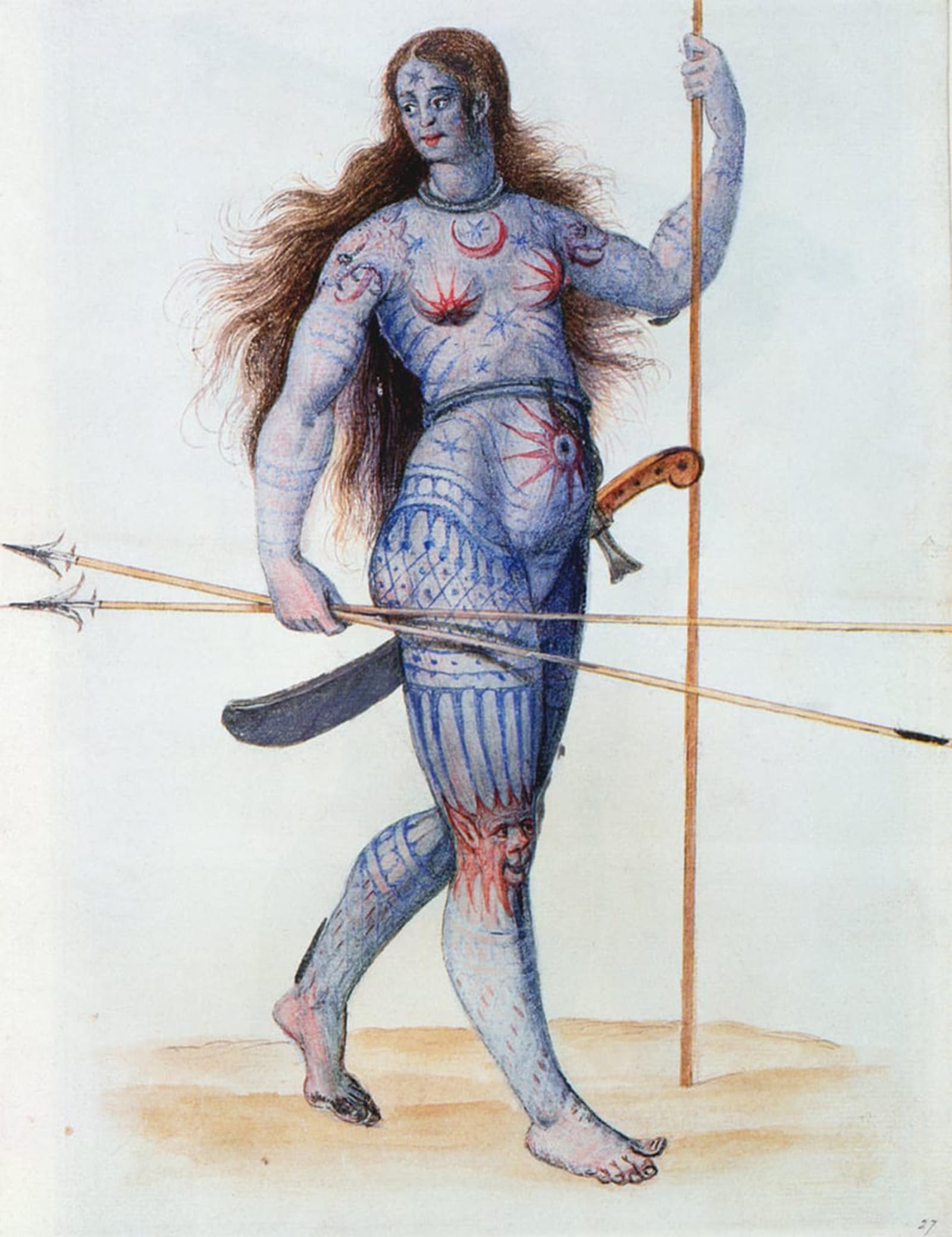 POSTERIIk Vintage Art Print Images Pictures Print Pictish Woman by White Modern Colour Posters for Office Home Decor 60x90cm