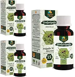Combo 3x Própolis Verde Verdprópolis 30ml Fauna & Flora - Zero Álcool 15%