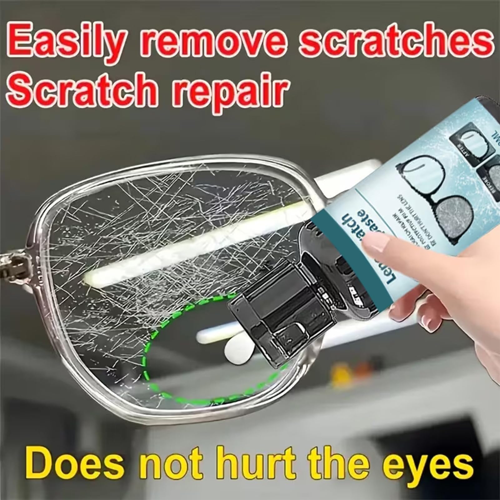 Genérico Scratch Remover for Glasses Glass - Residue-free Protective Polish, 100 ml Lens Repair Spray, Sunglasses and Frame Care And Protection — view 8
