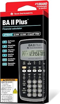 Texas Instruments IIBAPL/TBL/1L1 BA II Plus Financial Calculator, Black, small