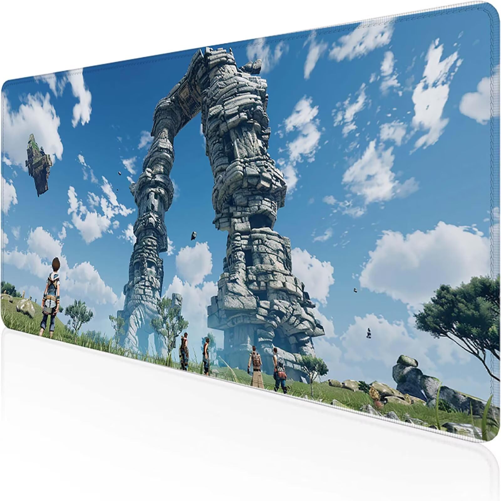 Estructura Molecular Alfombrilla Ratón 1500x800mm Alfombrilla Escritorio Azul Mouse Pad con Bordes Cosidos Impermeable Base de Goma Antideslizante Tapete Rato Escritorio para Oficina, Regalo O-P