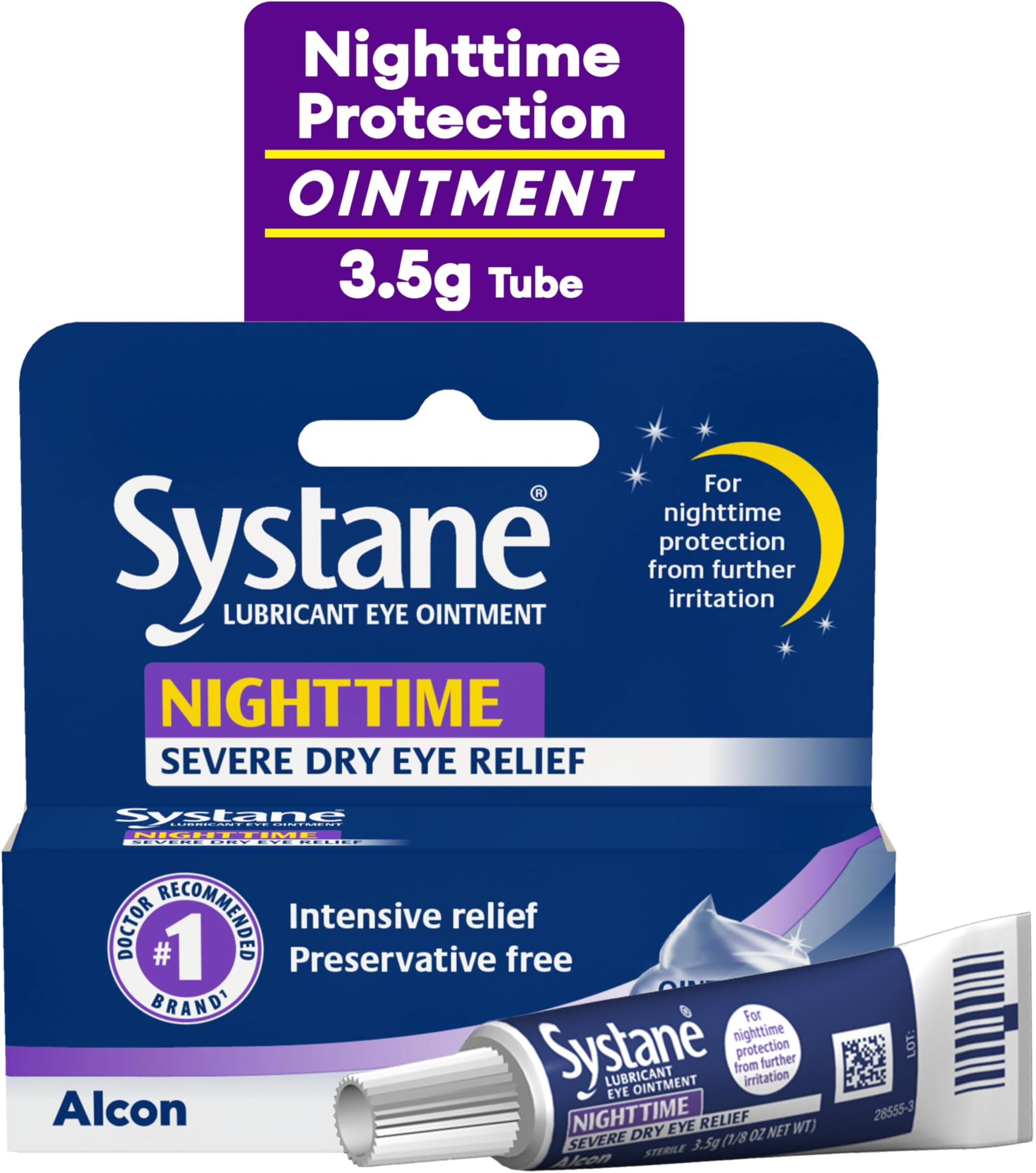 Systane Nighttime Lubricant Eye Ointment 3.5g Tube