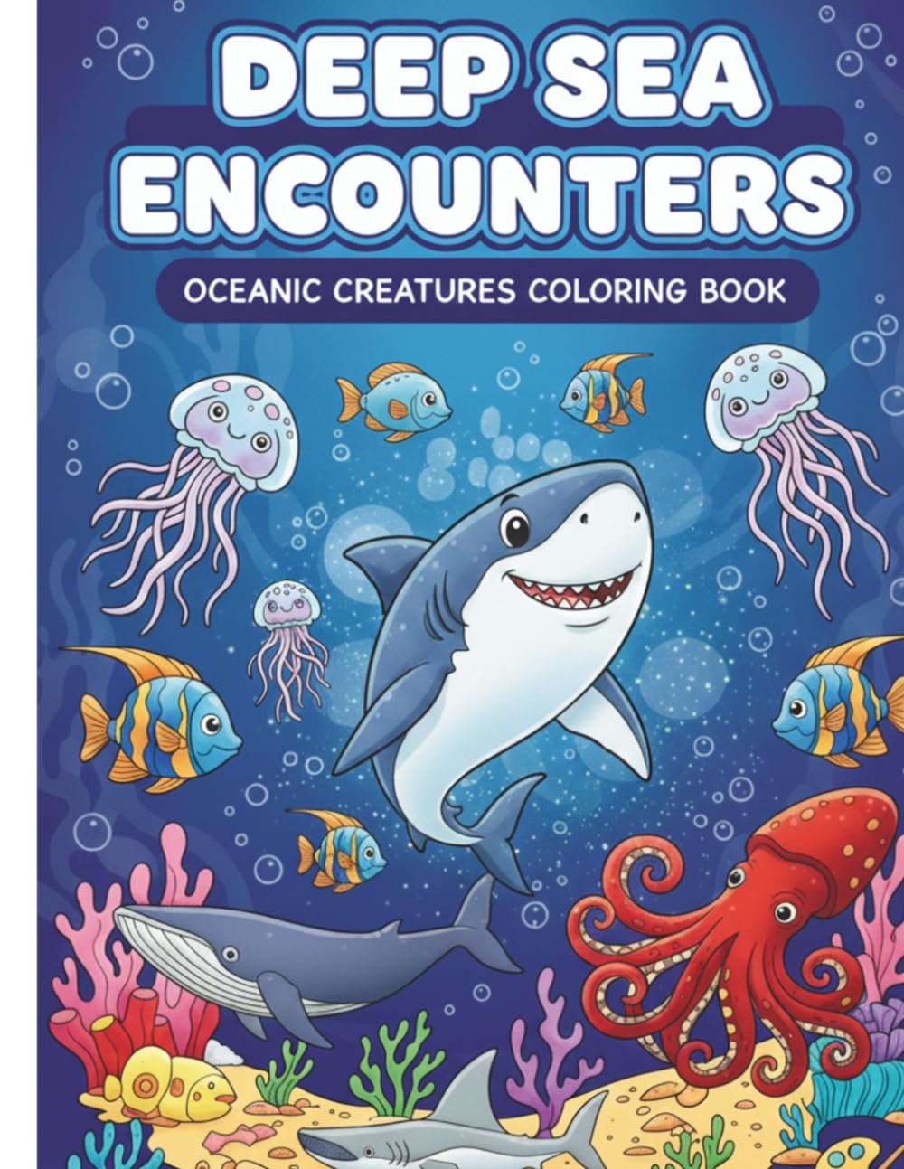Deep Sea Encounters: Oceanic Creatures Coloring Book
