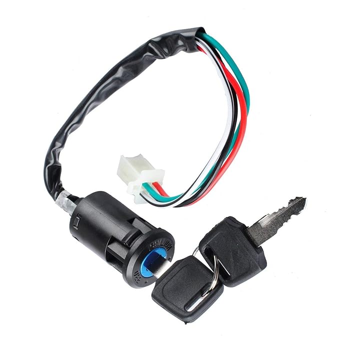 Buy Poweka 4 Wires Ignition Switch with Key for 50cc 70cc 90cc 110cc