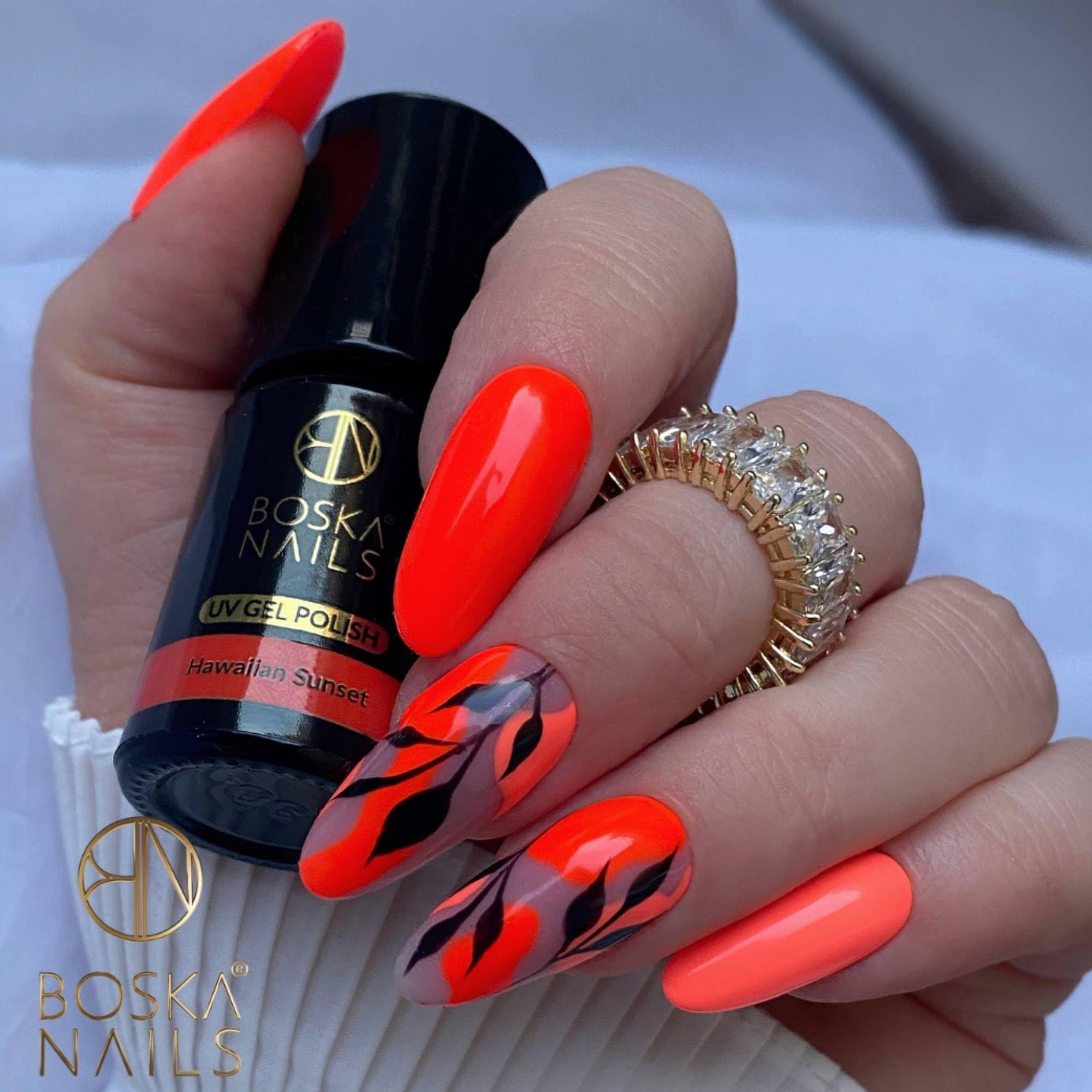 Boska Nails Island Paradise Colección de esmaltes híbridos 8 colores neón y pastel manicura veraniega duración hasta 3 semanas pincel profesional frascos de 6 ml