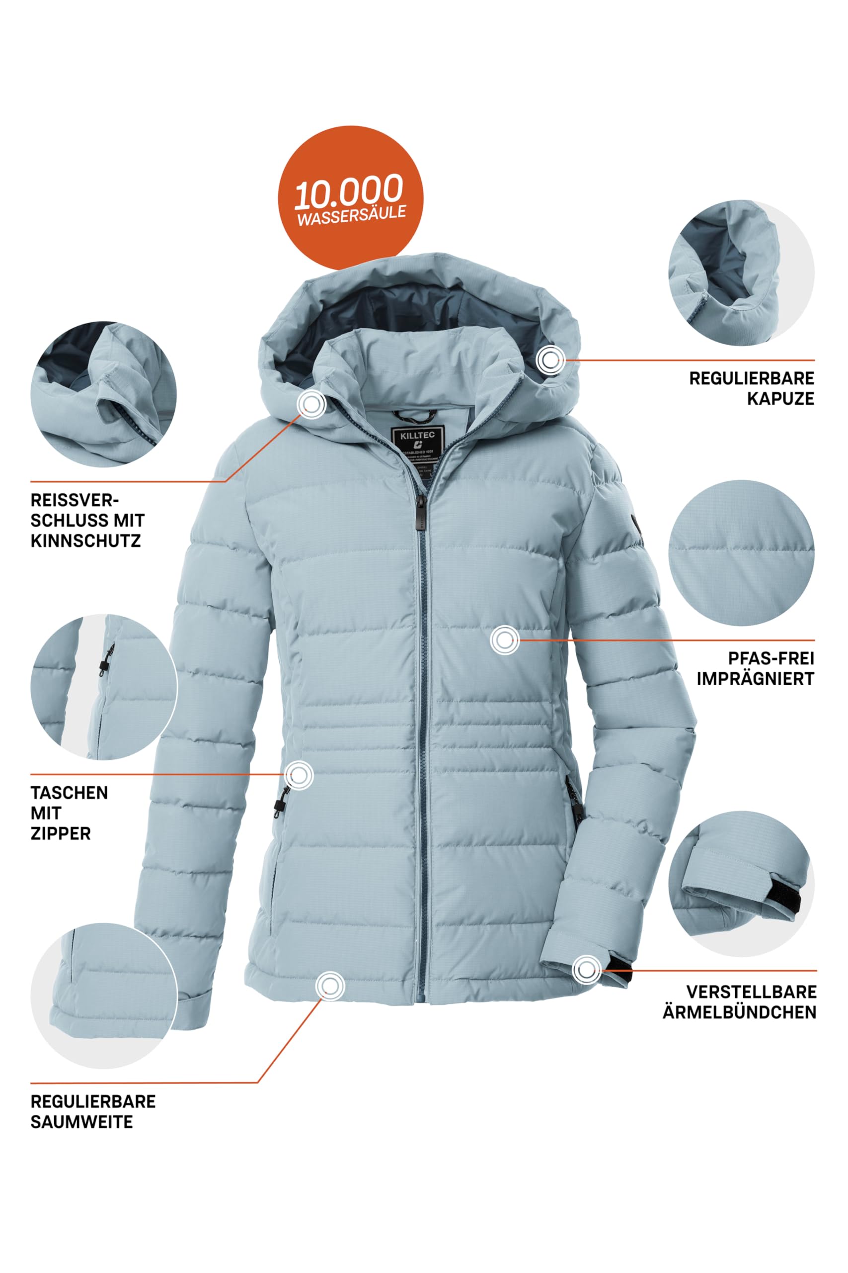 Killtec Women's Kow 10 Wmn Qltd Jckt Quilted jacket in down look with hood