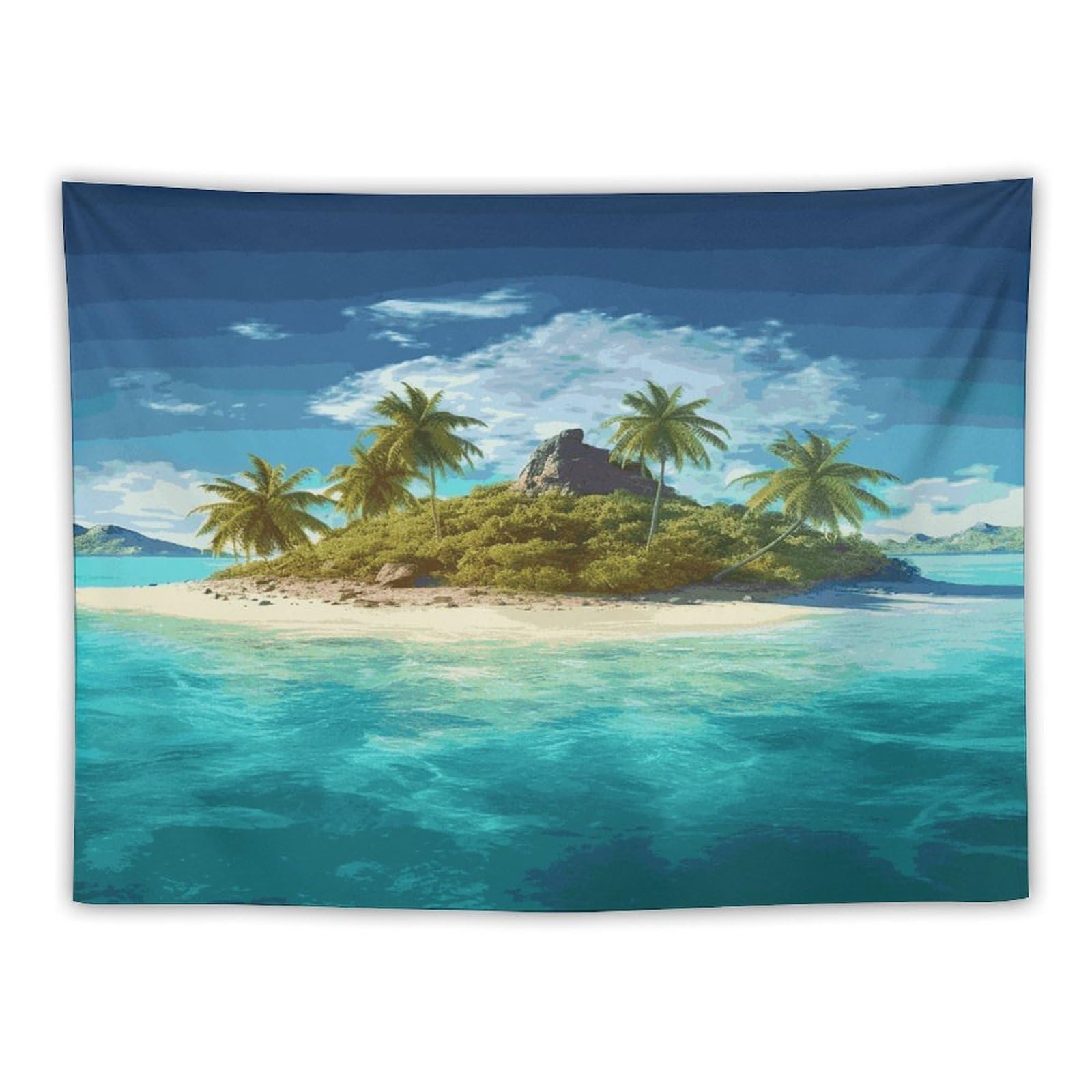 LDGSUPH Tropical Island Tapestry Wall Hanging Decor Anti-fading Aesthetic Wall Tapestries Fashion Wall Blanket Decor Modern Wall Art Tapestry for Bedroom Home Decor 30"x40"
